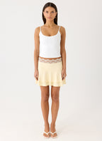 Aleenah Mini Skirt - Yellow