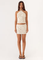 Astor Low Rise Mini Skirt - Ivory