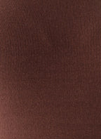 Aviara Knit High Neck Top - Chocolate