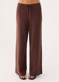 Aviara Knit Low Rise Pant - Chocolate