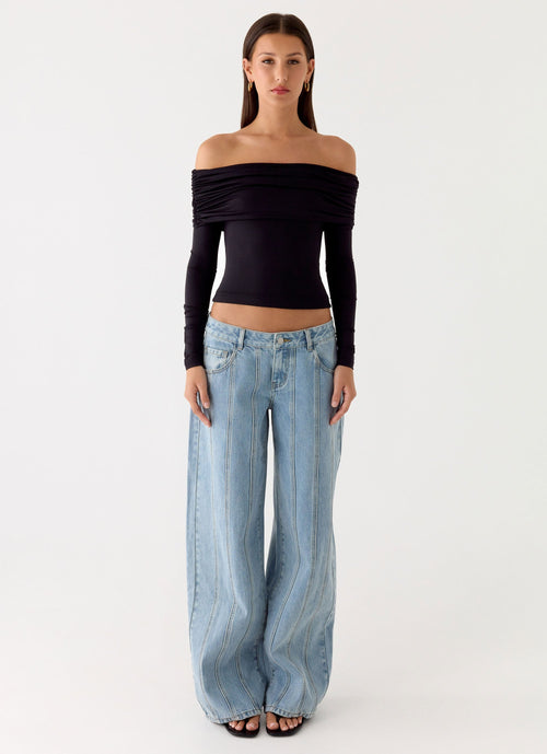 Better Now Long Sleeve Top - Black