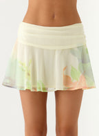 Blushing Bloom Mini Skirt - Spring Meadow