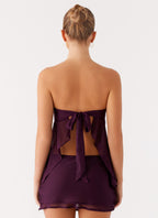 Caleb Mini Skirt - Plum
