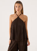 Danni Halter Top - Chocolate