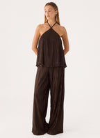 Darlow Low Rise Pants - Chocolate