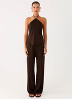 Deacon Low Rise Pants - Chocolate