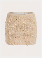 Elaris Crochet Mini Skirt - Ivory