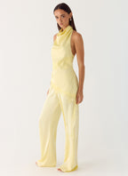 Emilee Cowl Top - Yellow