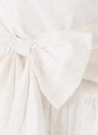 Emrie Bow Bubble Mini Skirt - White