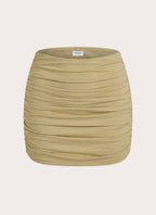 Evara Mini Skirt - Olive Green