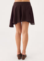 Gehrie Mini Skirt - Chocolate