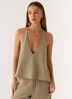 Ingrid Top - Sand Brown