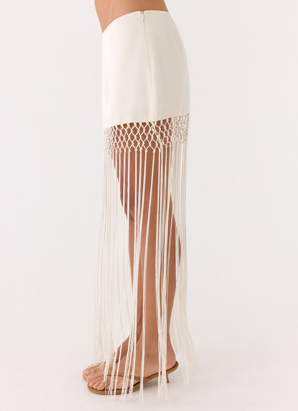 Mania Tassel Mini Skirt - Ivory