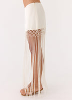 Mania Tassel Mini Skirt - Ivory