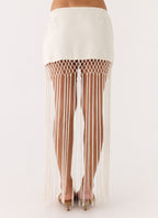 Mania Tassel Mini Skirt - Ivory