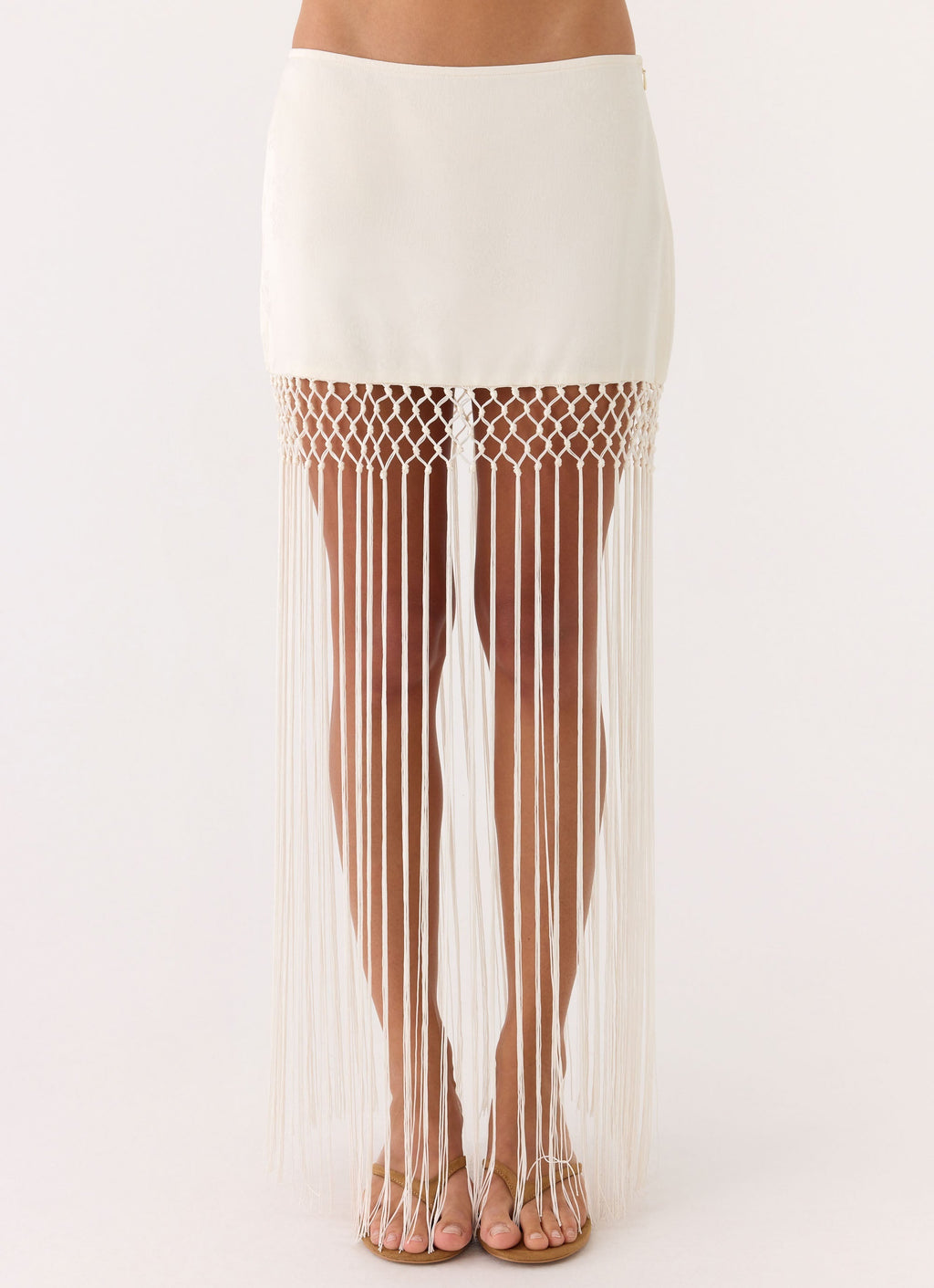 Mania Tassel Mini Skirt - Ivory