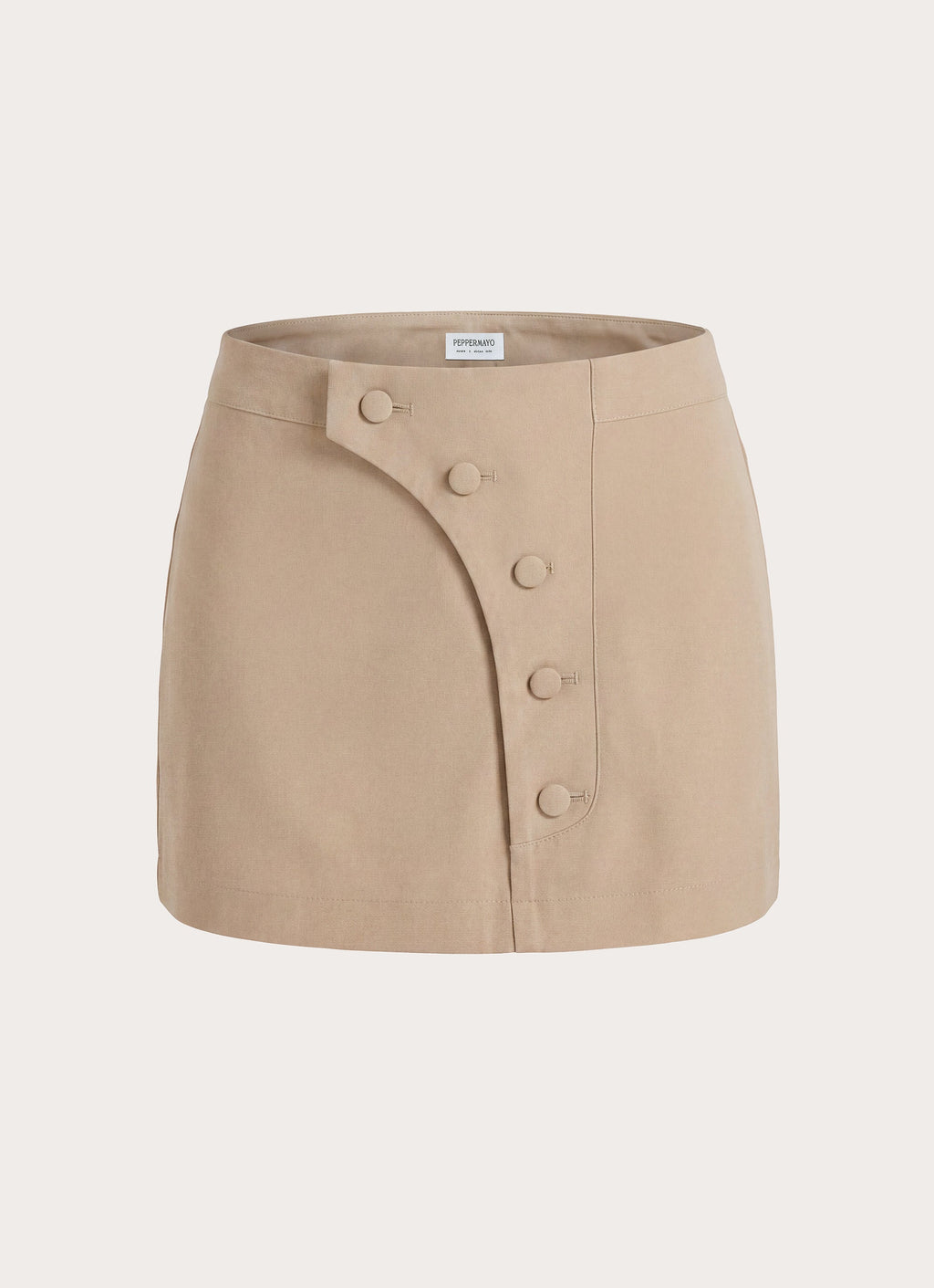 Milae Suede Micro Mini Skirt - Beige