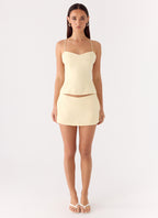 Mirna Micro Skort - Lemon Yellow