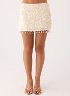 Moonlight Muse Mini Skirt - Ivory