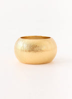 Obsidian Bangle - Gold