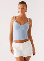 On Trend Linen Mini Skort - White