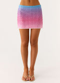 One More Time Sequin Knit Mini Skirt - Disco Ombre