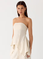 Rossi Hanky Hem Linen Top - Oatmeal