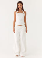 Seethal Halter Top - White