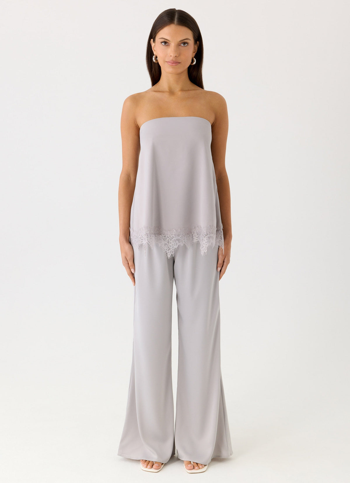 Sella Strapless Top - Misty Blue