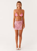 Stacie Mini Skirt - Pink Swirl