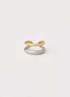Sweet Contrast Ring - Gold/Silver Metal