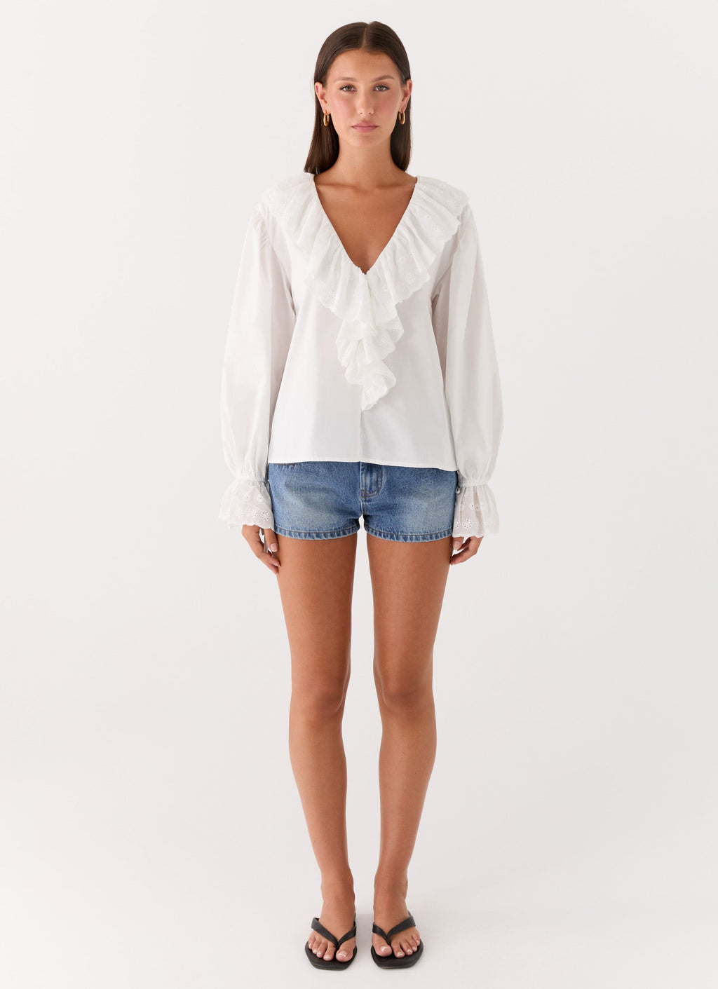 Verrin Cotton Blouse - White