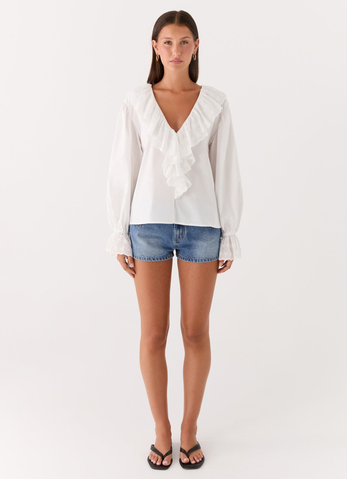 Verrin Cotton Blouse - White
