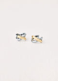 Yin & Yang Earrings - Silver /Gold